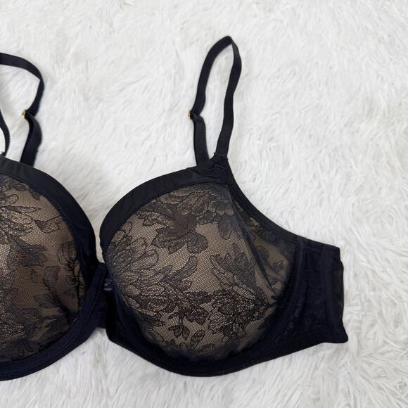 SOMA / black lace lightest lift perfect coverage bra / 38D - Picture 3 of 5